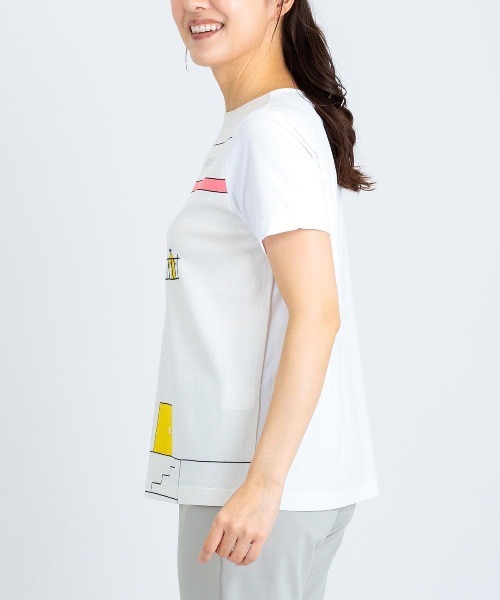Picone CLUB（ピッコーネクラブ）の「前後異素材アートプルオーバー（Tシャツ/カットソー・レディース・ホワイト/ブラック/ベージュ・11号/13号/9号）」の10枚目の写真