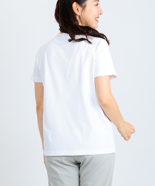 Picone CLUB（ピッコーネクラブ）の「前後異素材アートプルオーバー（Tシャツ/カットソー・レディース・ホワイト/ブラック/ベージュ・11号/13号/9号）」の11枚目の写真