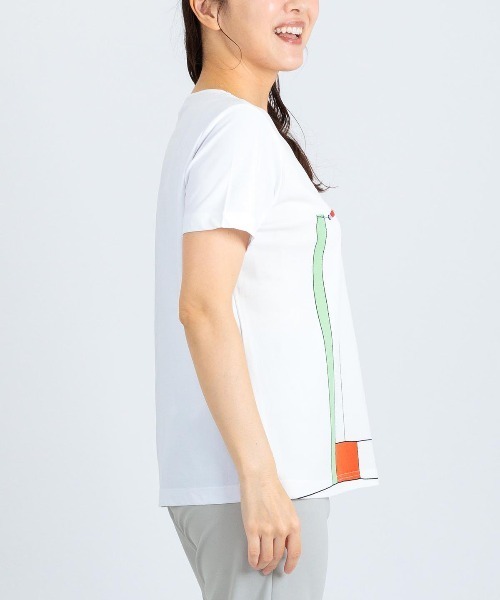 Picone CLUB（ピッコーネクラブ）の「前後異素材アートプルオーバー（Tシャツ/カットソー・レディース・ホワイト/ブラック/ベージュ・11号/13号/9号）」の12枚目の写真