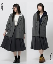 niko and... | 2WAY衿レースビッグジャケット(テーラードジャケット)