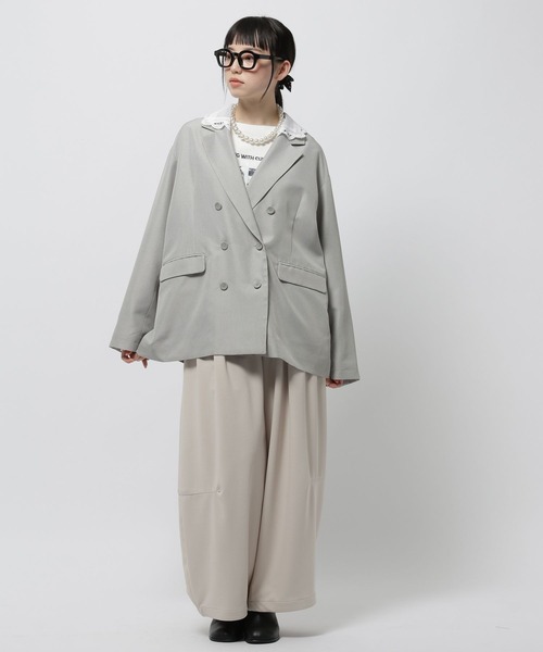 2WAY衿レースビッグジャケット（テーラードジャケット）｜niko and