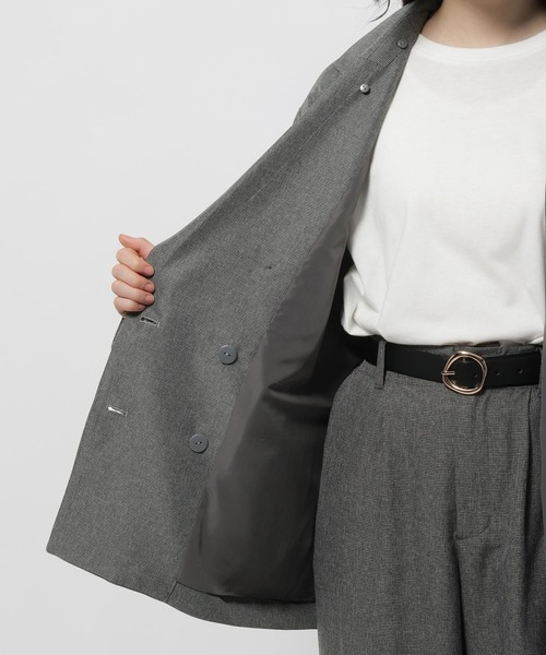 niko and...(ニコアンド)の「2WAY衿レースビッグジャケット(テーラードジャケット・レディース・ダークブラウン/グレー/チャコール・FREE)」の16枚目の写真