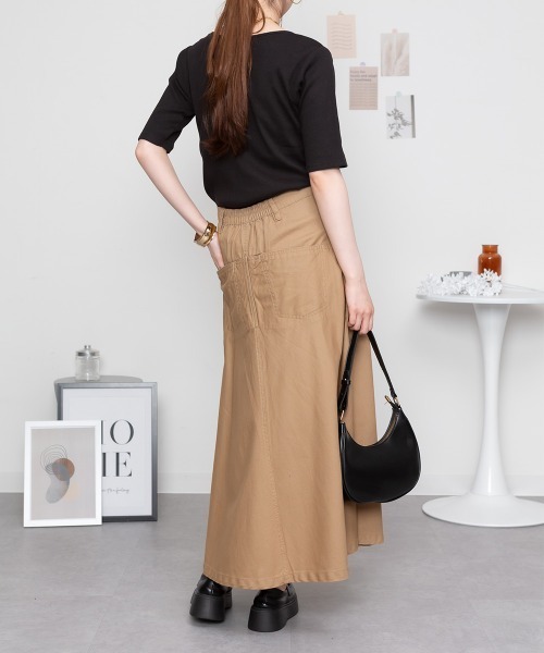 aity(アイティ)の「M-4L Vネック5分袖コットンリブT 夏服(Tシャツ/カットソー・レディース・ブラック/ベージュ/オフホワイト・4L/3L/LL/L/M)」の15枚目の写真