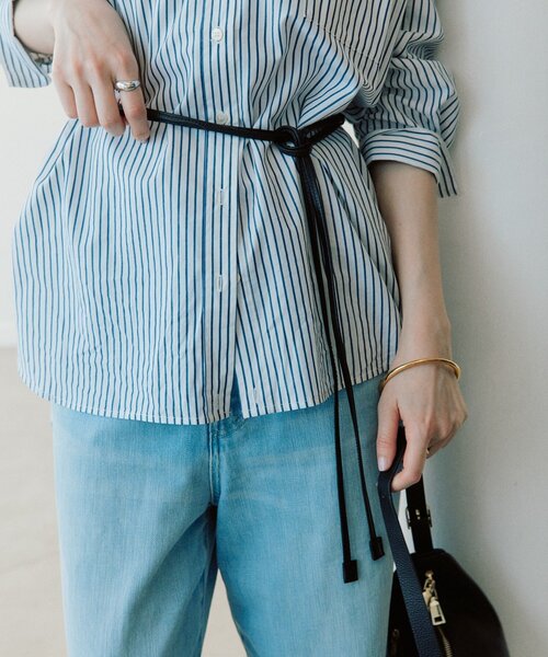 RIVE DROITE(リヴドロワ)の「【ウエストのアクセントに】レザーコードベルト(ベルト・レディース・ブラック/ブラウン・FREE)」の3枚目の写真