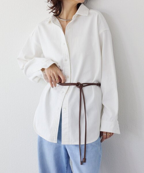 RIVE DROITE(リヴドロワ)の「【ウエストのアクセントに】レザーコードベルト(ベルト・レディース・ブラック/ブラウン・FREE)」の10枚目の写真