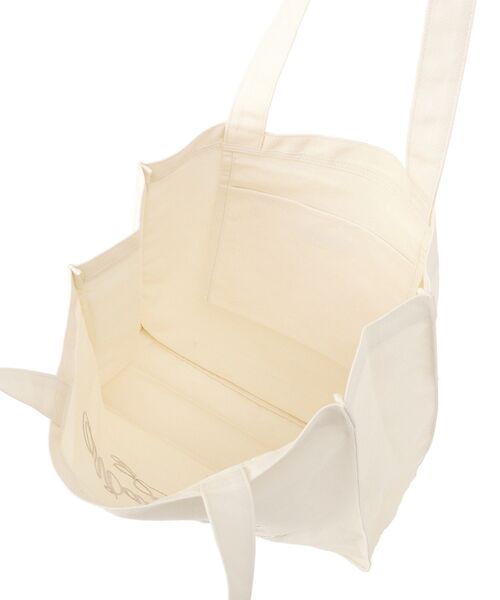 Maison de FLEUR(メゾンドフルール)の「ブランドロゴ刺繍スクエアトートバッグ(トートバッグ・レディース・ブラック/アイボリー・FREE)」の9枚目の写真