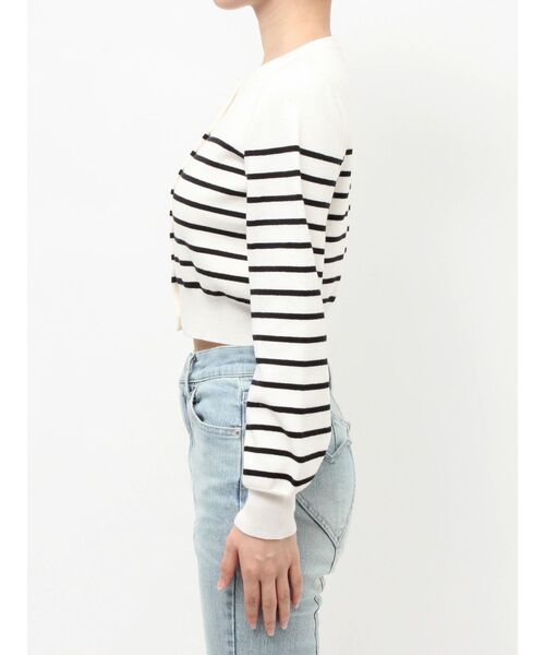 RESEXXY（リゼクシー）の「クルーネックニットカーディガン（カーディガン/ボレロ・レディース・ブラック/アイボリー/ライトグレー/レッド/ピンク・FREE）」の9枚目の写真