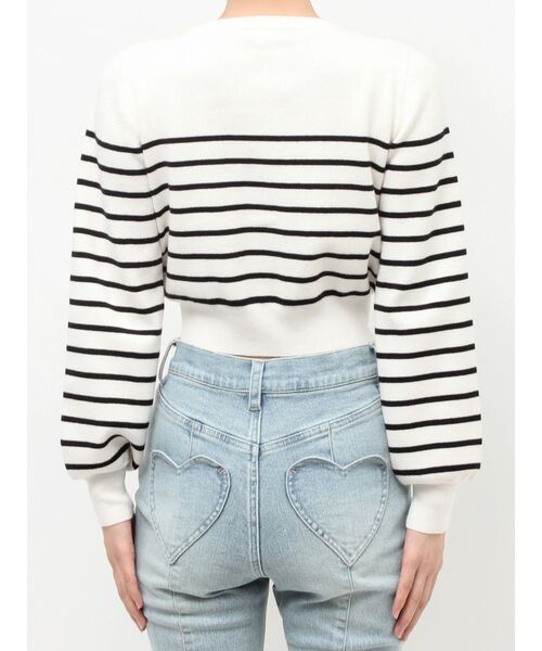 RESEXXY（リゼクシー）の「クルーネックニットカーディガン（カーディガン/ボレロ・レディース・ブラック/アイボリー/ライトグレー/レッド/ピンク・FREE）」の10枚目の写真