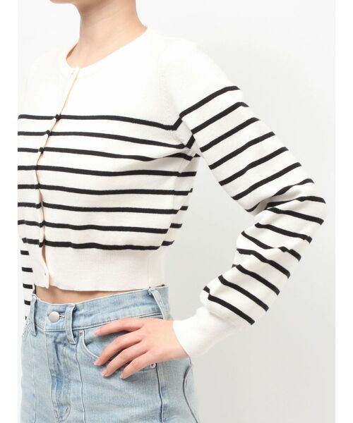 RESEXXY（リゼクシー）の「クルーネックニットカーディガン（カーディガン/ボレロ・レディース・ブラック/アイボリー/ライトグレー/レッド/ピンク・FREE）」の12枚目の写真