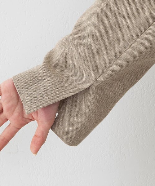 Whim Gazette（ウィムガゼット）の「リネンライクダブルテーラードジャケット（テーラードジャケット・レディース・ベージュ/ブラック・FREE）」の22枚目の写真