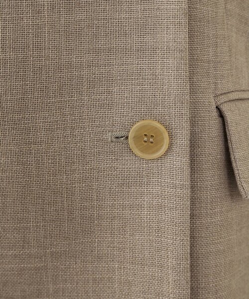 Whim Gazette（ウィムガゼット）の「リネンライクダブルテーラードジャケット（テーラードジャケット・レディース・ベージュ/ブラック・FREE）」の7枚目の写真