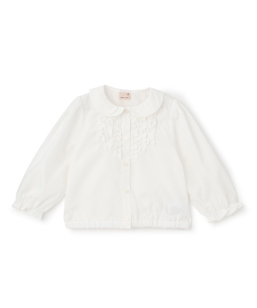 petit main（プティマイン）の「ちびフリルブラウス（シャツ/ブラウス・キッズ・ブルー/オフホワイト/ピンク・110cm/100cm/120cm/130cm/90cm）」の9枚目の写真