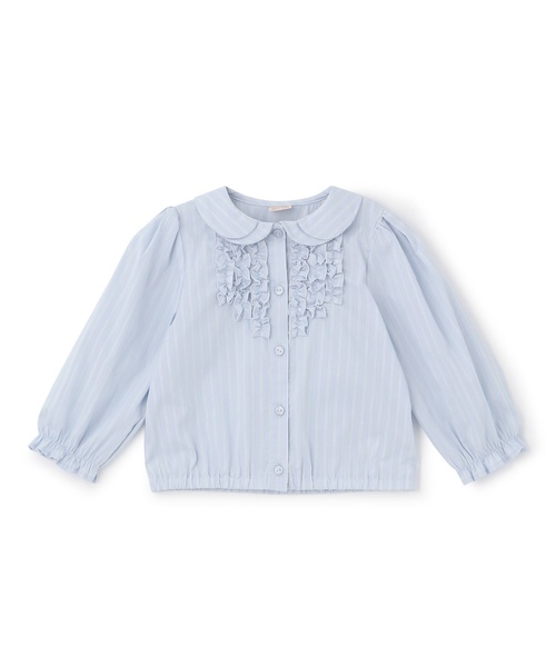 petit main（プティマイン）の「ちびフリルブラウス（シャツ/ブラウス・キッズ・ブルー/オフホワイト/ピンク・110cm/100cm/120cm/130cm/90cm）」の10枚目の写真
