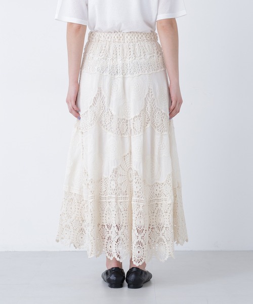 N.（N. Natural Beauty Basic）（エヌエヌナチュラルビューティーベーシック）の「コットンレースボリュームスカート（スカート・レディース・ホワイト系その他・ﾌﾘ-）」の11枚目の写真
