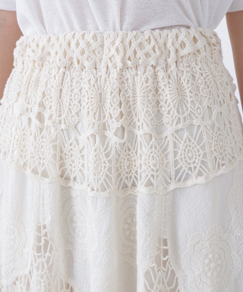 N.（N. Natural Beauty Basic）（エヌエヌナチュラルビューティーベーシック）の「コットンレースボリュームスカート（スカート・レディース・ホワイト系その他・ﾌﾘ-）」の12枚目の写真