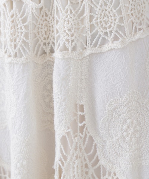 N.（N. Natural Beauty Basic）（エヌエヌナチュラルビューティーベーシック）の「コットンレースボリュームスカート（スカート・レディース・ホワイト系その他・ﾌﾘ-）」の7枚目の写真