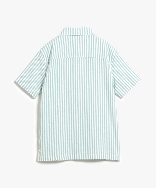TOMMY HILFIGER（トミーヒルフィガー）の「BOYS フレックスストライプショートスリーブシャツ（シャツ/ブラウス・キッズ・グリーン・140cm/160cm/150cm）」の6枚目の写真