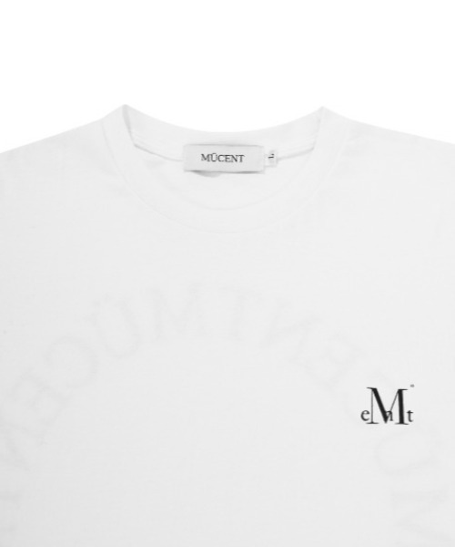 MUCENT(ムセント)の「◇MUCENT◇ブランド直輸入正規品/MUCENT SIGNATURE BACK LOGO LOOSE FIT T シグネチャーバックラウンド円形ロゴ半袖Tシャツ(Tシャツ/カットソー・レディース・ホワイト・L/M)」の10枚目の写真