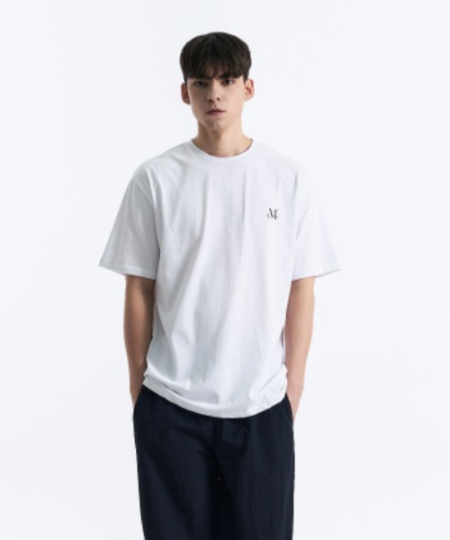 MUCENT(ムセント)の「◇MUCENT◇ブランド直輸入正規品/MUCENT SIGNATURE BACK LOGO LOOSE FIT T シグネチャーバックラウンド円形ロゴ半袖Tシャツ(Tシャツ/カットソー・レディース・ホワイト・L/M)」の5枚目の写真