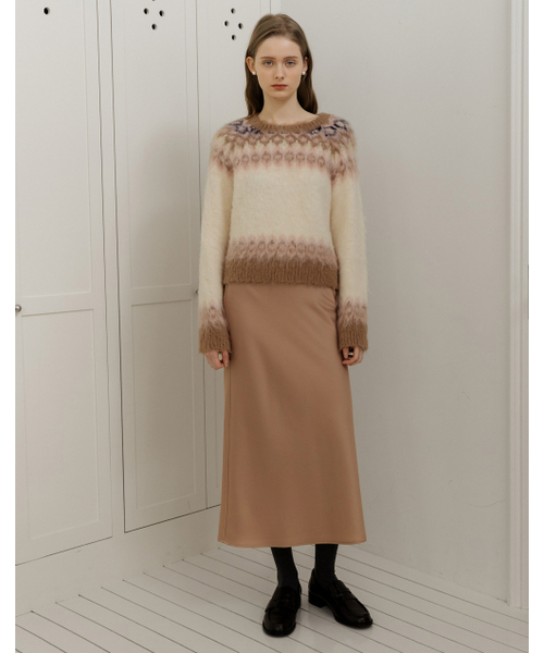 LAUTREDE MIN(ロートルドミン)の「Lautre Powder Satin flare skirt(スカート・レディース・サンドベージュ・SMALL/MEDIUM)」の3枚目の写真