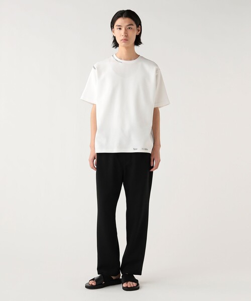 BEAMS HEART(ビームスハート)の「【ユニセックス】ダンボール ステッチ Tシャツ(吸水速乾・毛玉軽減)(Tシャツ/カットソー・メンズ・ベージュ/ホワイト・SMALL/MEDIUM/LARGE)」の3枚目の写真