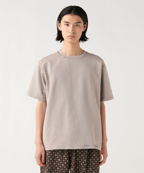 BEAMS HEART(ビームスハート)の「【ユニセックス】ダンボール ステッチ Tシャツ(吸水速乾・毛玉軽減)(Tシャツ/カットソー・メンズ・ベージュ/ホワイト・SMALL/MEDIUM/LARGE)」の8枚目の写真