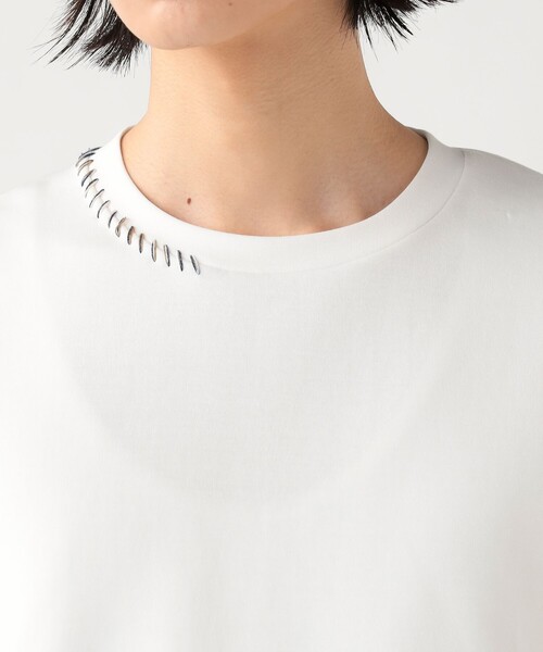 BEAMS HEART(ビームスハート)の「【ユニセックス】ダンボール ステッチ Tシャツ(吸水速乾・毛玉軽減)(Tシャツ/カットソー・メンズ・ベージュ/ホワイト・SMALL/MEDIUM/LARGE)」の12枚目の写真