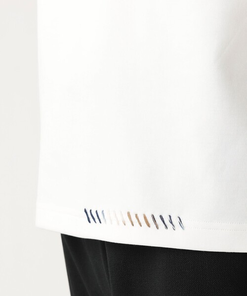BEAMS HEART(ビームスハート)の「【ユニセックス】ダンボール ステッチ Tシャツ(吸水速乾・毛玉軽減)(Tシャツ/カットソー・メンズ・ベージュ/ホワイト・SMALL/MEDIUM/LARGE)」の13枚目の写真