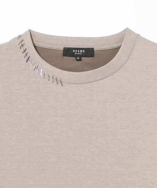 BEAMS HEART(ビームスハート)の「【ユニセックス】ダンボール ステッチ Tシャツ(吸水速乾・毛玉軽減)(Tシャツ/カットソー・メンズ・ベージュ/ホワイト・SMALL/MEDIUM/LARGE)」の18枚目の写真