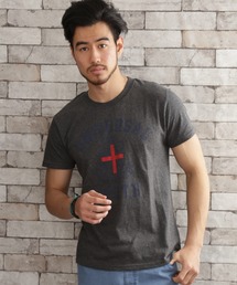 夏服 アメカジ カレッジプリント リンガー 半袖Tシャツ