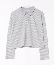 CECIL McBEE | ハニカム柄カットジャガードポロ襟プルオーバー(ニット/セーター)