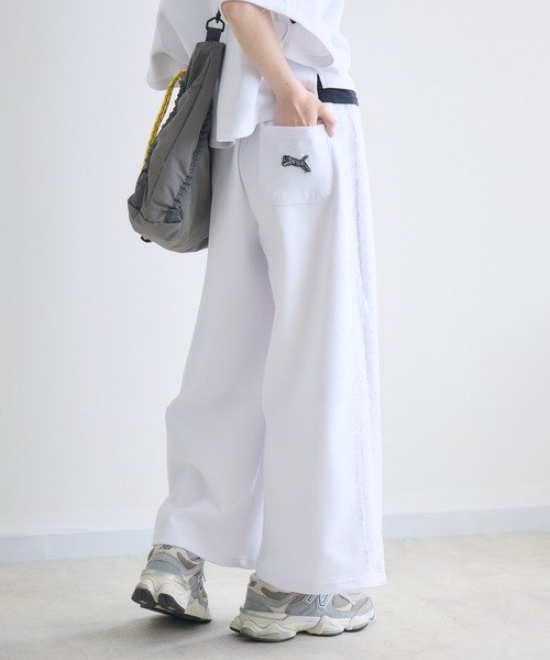 Paradise Picnic（パラダイスピクニック）の「TRANOI.レースラインワイドパンツ（スウェットパンツ・レディース・ブラック/グレー/ホワイト・FREE）」の2枚目の写真