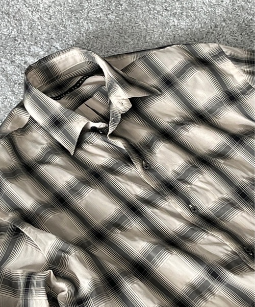 my beautiful landlet(マイビューティフルランドレット)の「my beautiful landlet Sheer check shirt(シャツ/ブラウス・メンズ・ブラック/ブルー/ベージュ・0)」の9枚目の写真