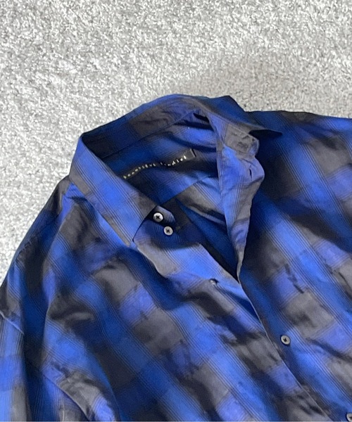my beautiful landlet(マイビューティフルランドレット)の「my beautiful landlet Sheer check shirt(シャツ/ブラウス・メンズ・ブラック/ブルー/ベージュ・0)」の13枚目の写真
