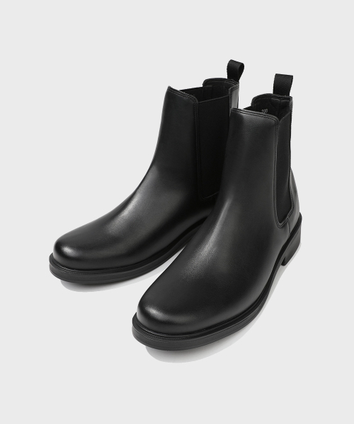 FIRENZE ATELIER（フィレンツェアトリエ）の「[SECOND.A Light] ベーシックラウンドトウチェルシーブーツ SL23 [MATT BLACK]（ブーツ・メンズ・ブラック・24cm/25cm/26cm/27cm/28cm）」の4枚目の写真