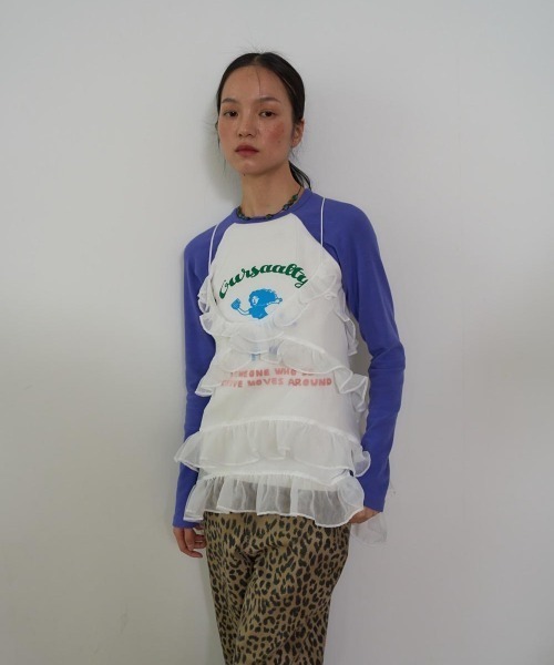 oursaalty(アウアソルティ)の「SAAALTY GIRL RAGLAN T-SHIRTS(Tシャツ/カットソー・レディース・ピンク/ブルー・FREE)」の6枚目の写真