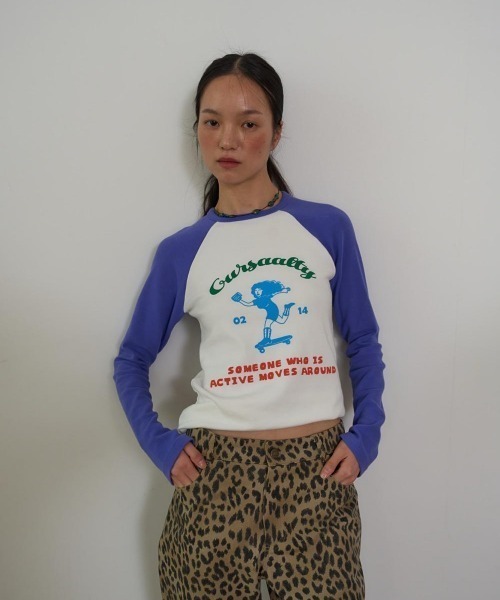 oursaalty(アウアソルティ)の「SAAALTY GIRL RAGLAN T-SHIRTS(Tシャツ/カットソー・レディース・ピンク/ブルー・FREE)」の7枚目の写真