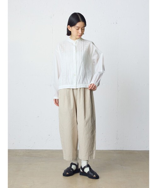 MidiUmi(ミディウミ)の「MidiUmi レースジャケットシャツ(シャツ/ブラウス・レディース・ブラック/ネイビー/オフホワイト・FREE)」の14枚目の写真
