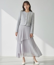 AND COUTURE（アンドクチュール）の「ツイードジャケットドッキングワンピース（ワンピース）」