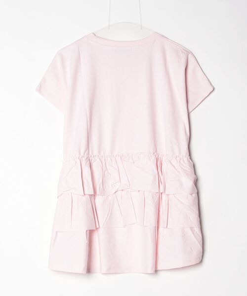 OMNES(オムネス)の「バイオポリウォッシュバッグフリルプルオーバーTシャツ 半袖(Tシャツ/カットソー・レディース・ピンク/ネイビー・FREE/F)」の4枚目の写真