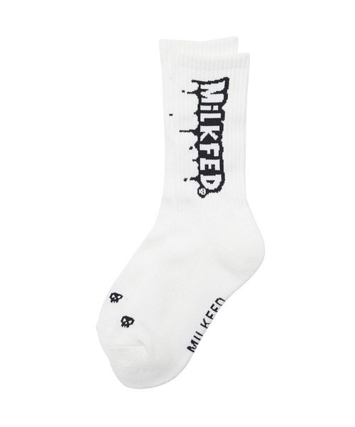 MILKFED.(ミルクフェド)の「MELT MILKFED. SOCKS(ソックス/靴下・レディース・ライトブルー/ブラック/ホワイト・ONE SIZE)」の1枚目の写真