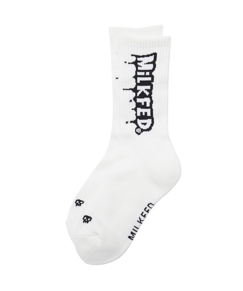 MILKFED.(ミルクフェド)の「MELT MILKFED. SOCKS(ソックス/靴下・レディース・ライトブルー/ブラック/ホワイト・ONE SIZE)」の4枚目の写真