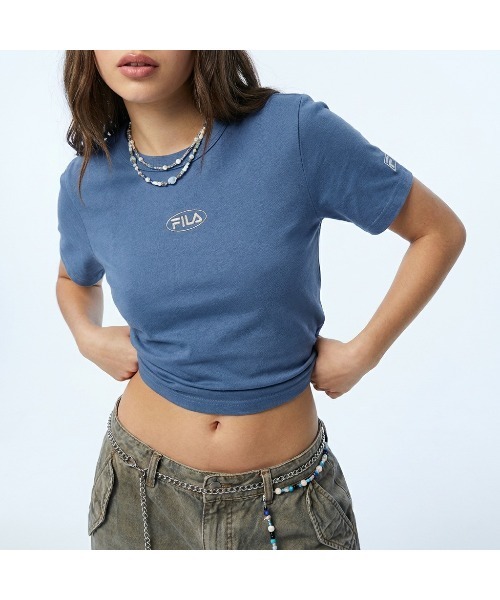 FILA(フィラ)の「RHINESTONE S/S TEE(Tシャツ/カットソー・レディース・ブルー/ブラック/ホワイト・XL/L/M)」の3枚目の写真