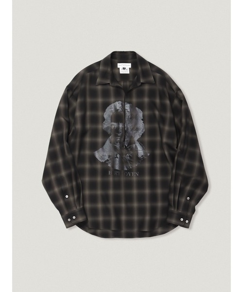 elephant TRIBAL fabrics(エレファントトライバルファブリックス)の「elephant TRIBAL fabrics Skipper Shirt【Ombre Check】(シャツ/ブラウス・メンズ・ブラウン/サックスブルー・2/1)」の2枚目の写真