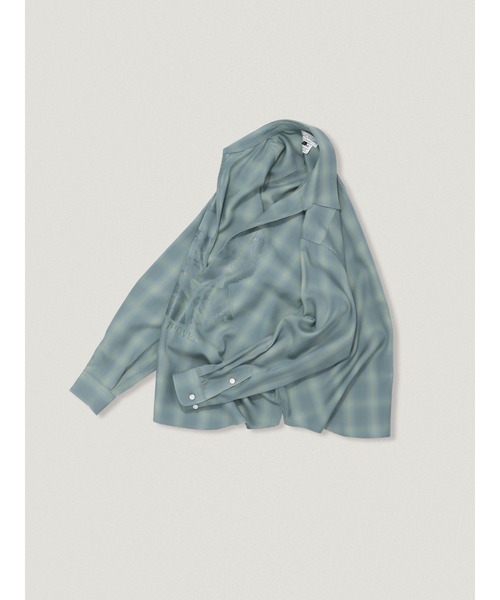 elephant TRIBAL fabrics(エレファントトライバルファブリックス)の「elephant TRIBAL fabrics Skipper Shirt【Ombre Check】(シャツ/ブラウス・メンズ・ブラウン/サックスブルー・2/1)」の4枚目の写真