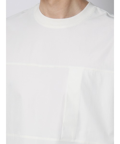 SUIT SQUARE（スーツスクエア）の「FLAT アウターTシャツ 半袖 ウォッシャブル ストレッチ 速乾 シルキーツイル 無地（テーラードジャケット・メンズ・ホワイト/ネイビー・S/M/L）」の9枚目の写真