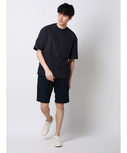 SUIT SQUARE（スーツスクエア）の「FLAT アウターTシャツ 半袖 ウォッシャブル ストレッチ 速乾 シルキーツイル 無地（テーラードジャケット・メンズ・ホワイト/ネイビー・S/M/L）」の16枚目の写真