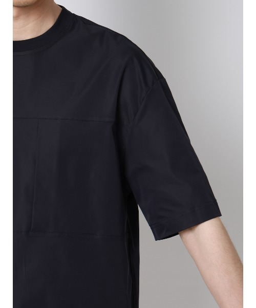 SUIT SQUARE（スーツスクエア）の「FLAT アウターTシャツ 半袖 ウォッシャブル ストレッチ 速乾 シルキーツイル 無地（テーラードジャケット・メンズ・ホワイト/ネイビー・S/M/L）」の21枚目の写真