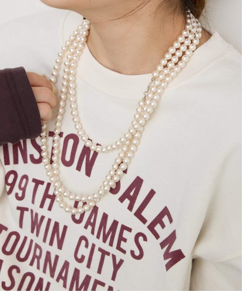 SLOBE IENA(スローブイエナ)の「《追加5》SLOBE ロングパールネックレス(ネックレス・レディース・ホワイト・FREE)」の1枚目の写真