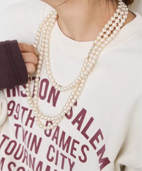 SLOBE IENA(スローブイエナ)の「《追加5》SLOBE ロングパールネックレス(ネックレス・レディース・ホワイト・FREE)」の5枚目の写真